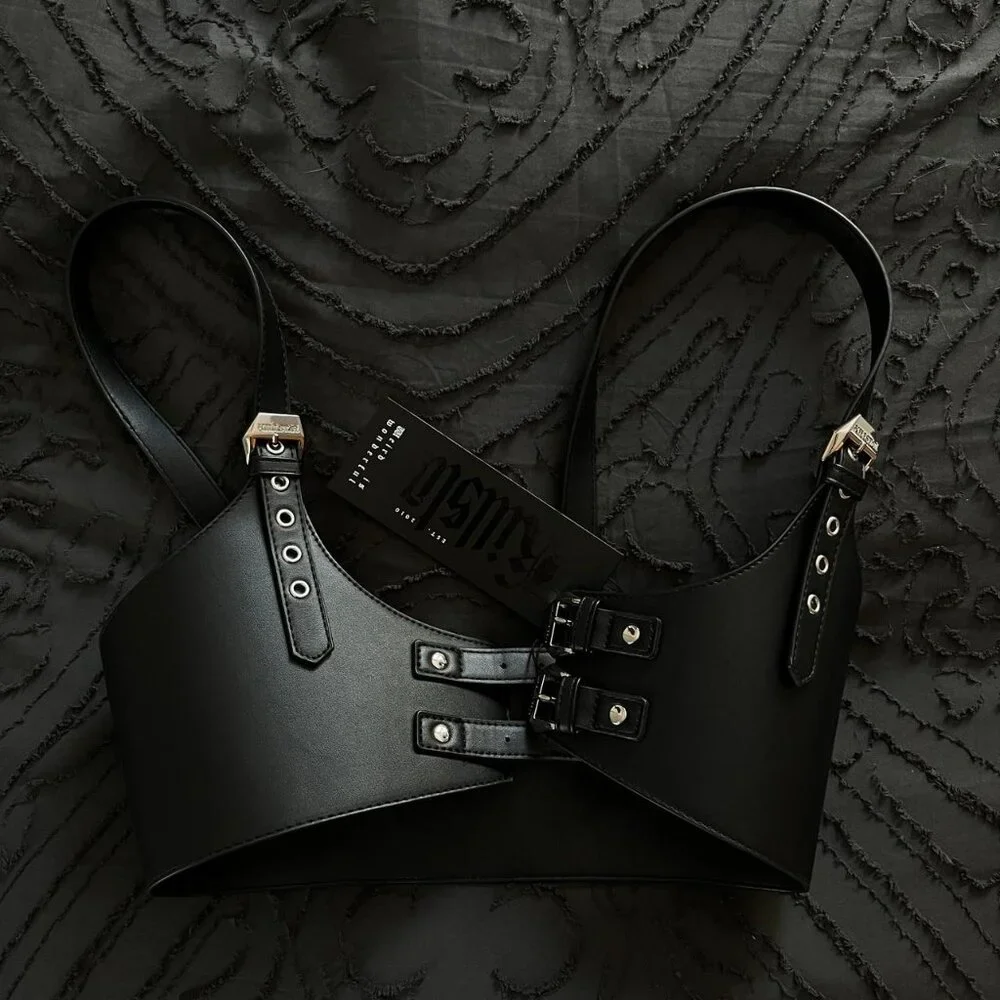 Killstar Ember Pit Black and Silver Underbust Harness - Picture 3 of 6